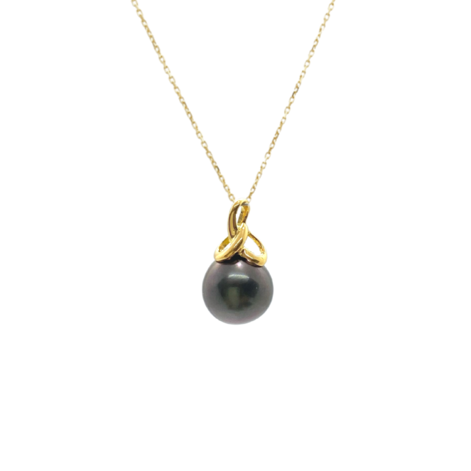 Pendentif en or 18 carats avec perle de Tahiti